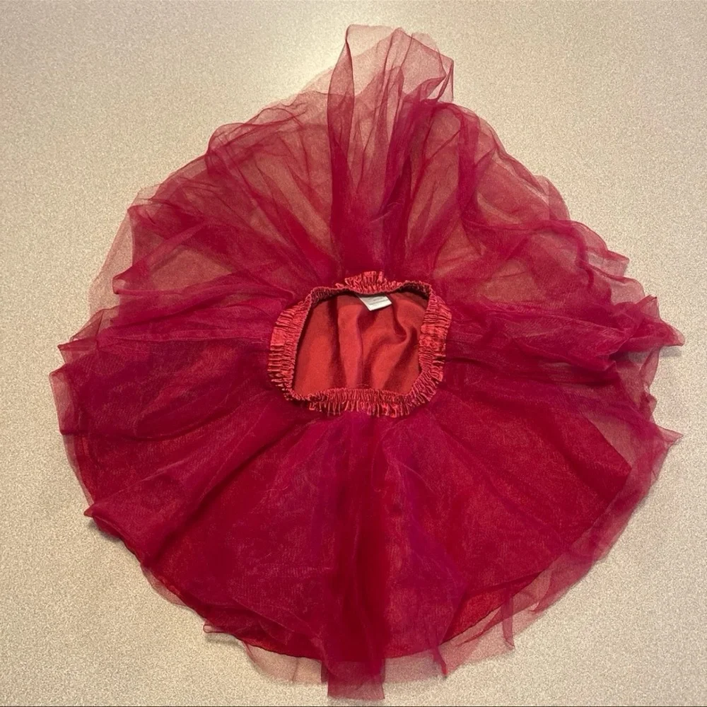 Kids Red Tulle Skirt Gymboree maroon Tutu 18-24 months